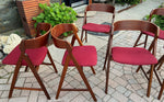 4 Danish Mid Century Modern Teak Arm Chairs by TH Harlev REUPHOLSTERED 8