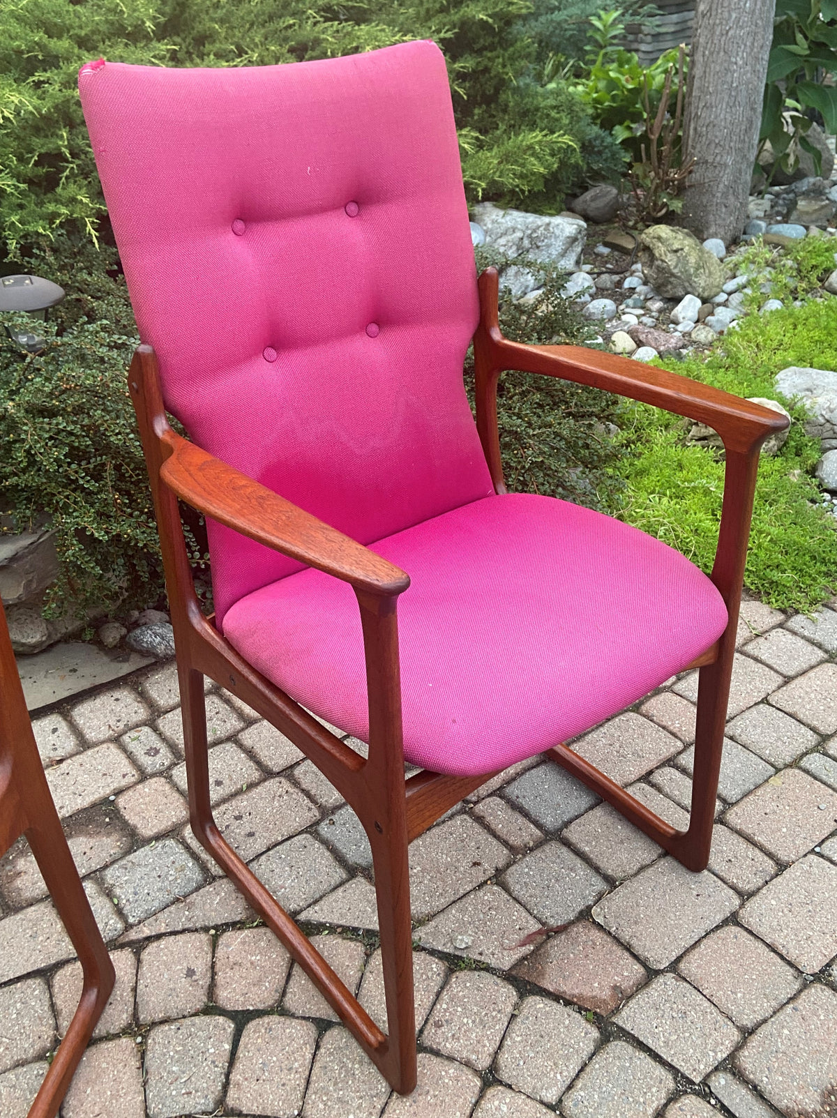 CHOOSE FABRIC! 2 REFINISHED Danish Mid Century Modern Teak Armchairs by Jacob Kjær