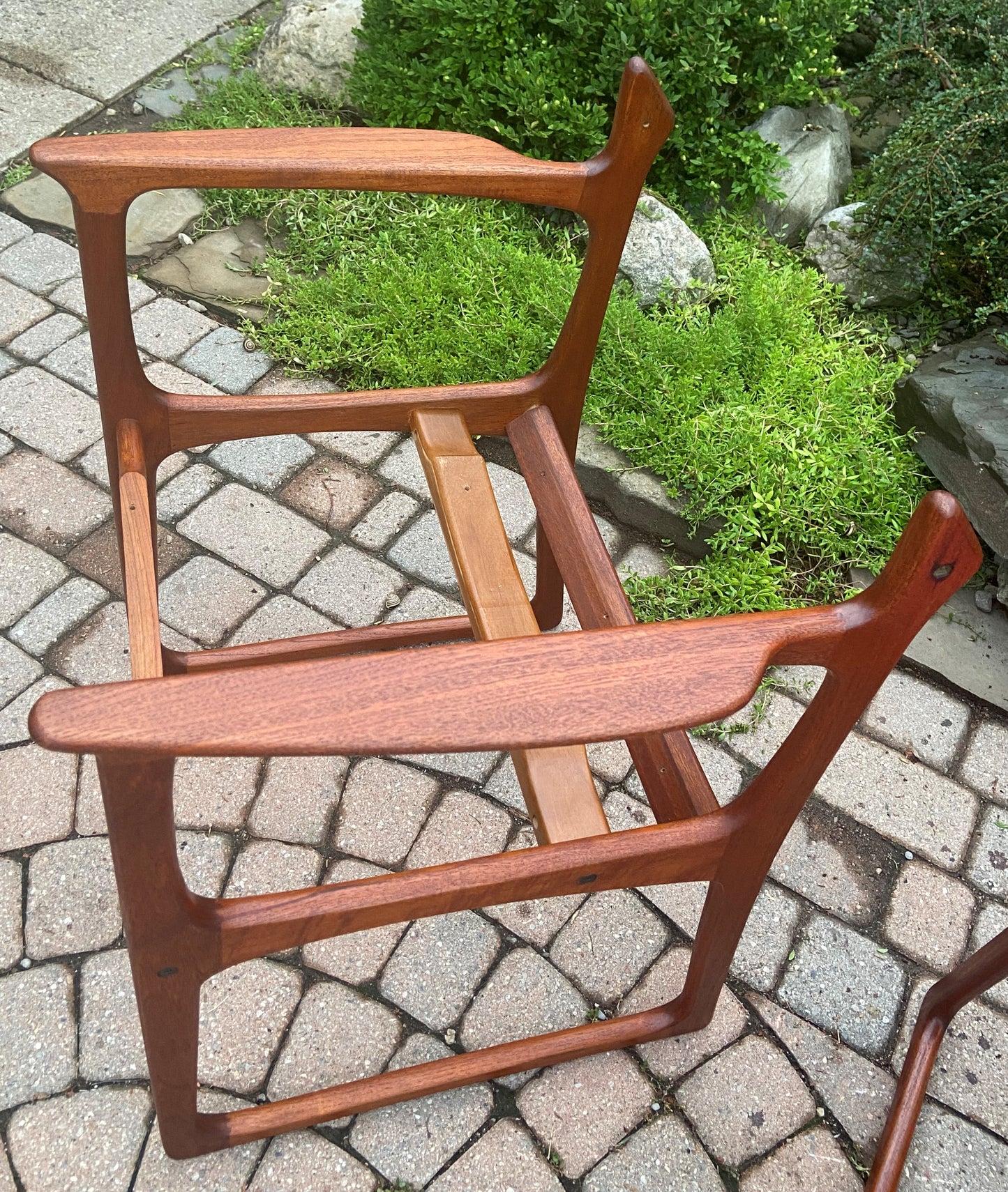 2 REFINISHED will be REUPHOLSTERED Danish Mid Century Modern Teak Armchairs by Jacob Kjær