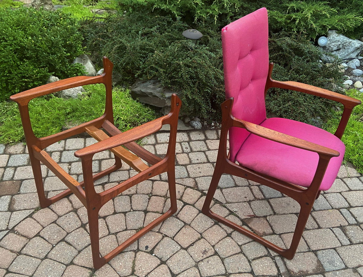 CHOOSE FABRIC! 2 REFINISHED Danish Mid Century Modern Teak Armchairs by Jacob Kjær