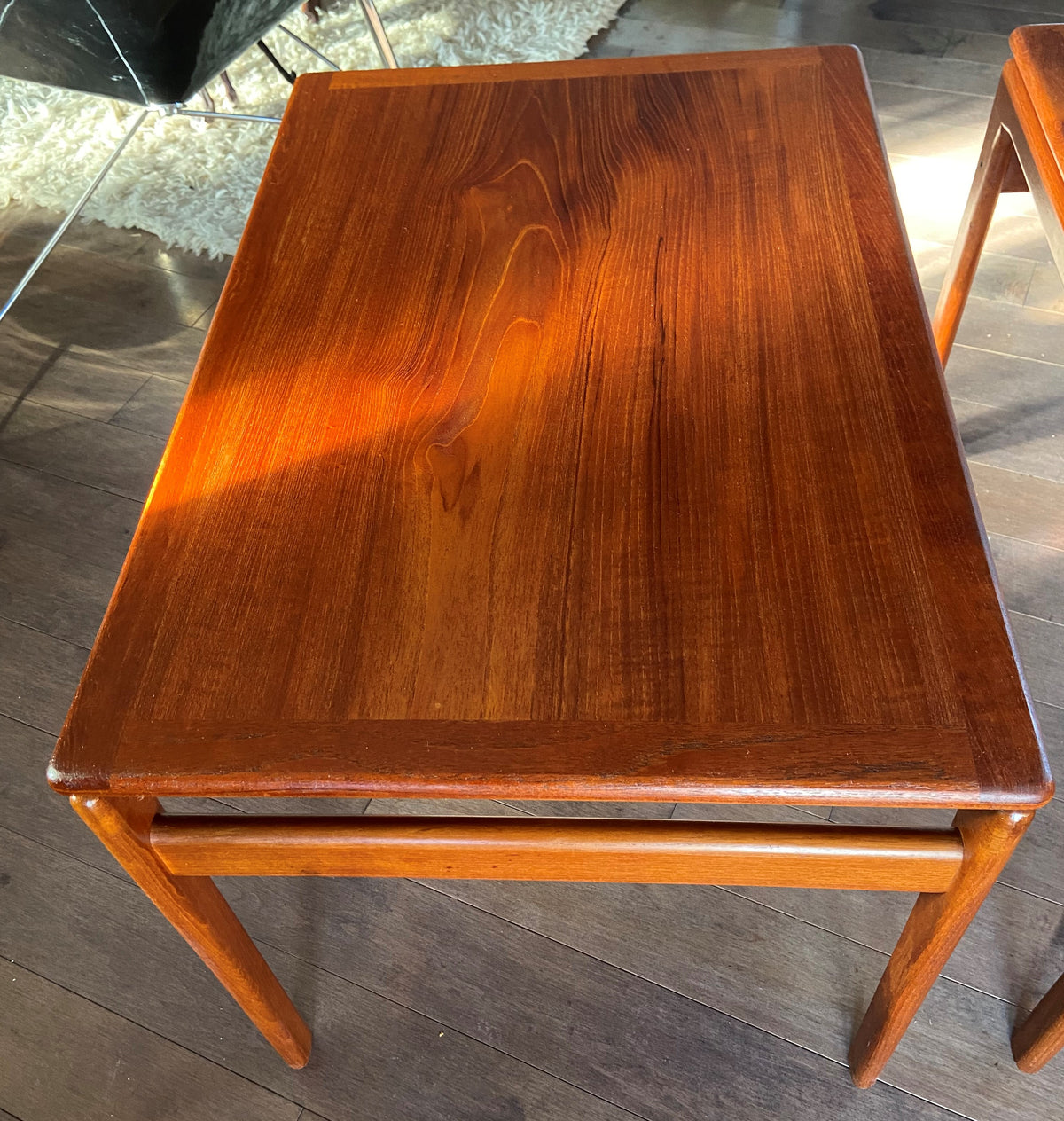 REFINISHED Danish Mid Century Modern Teak Accent Table by Trioh (2 available)