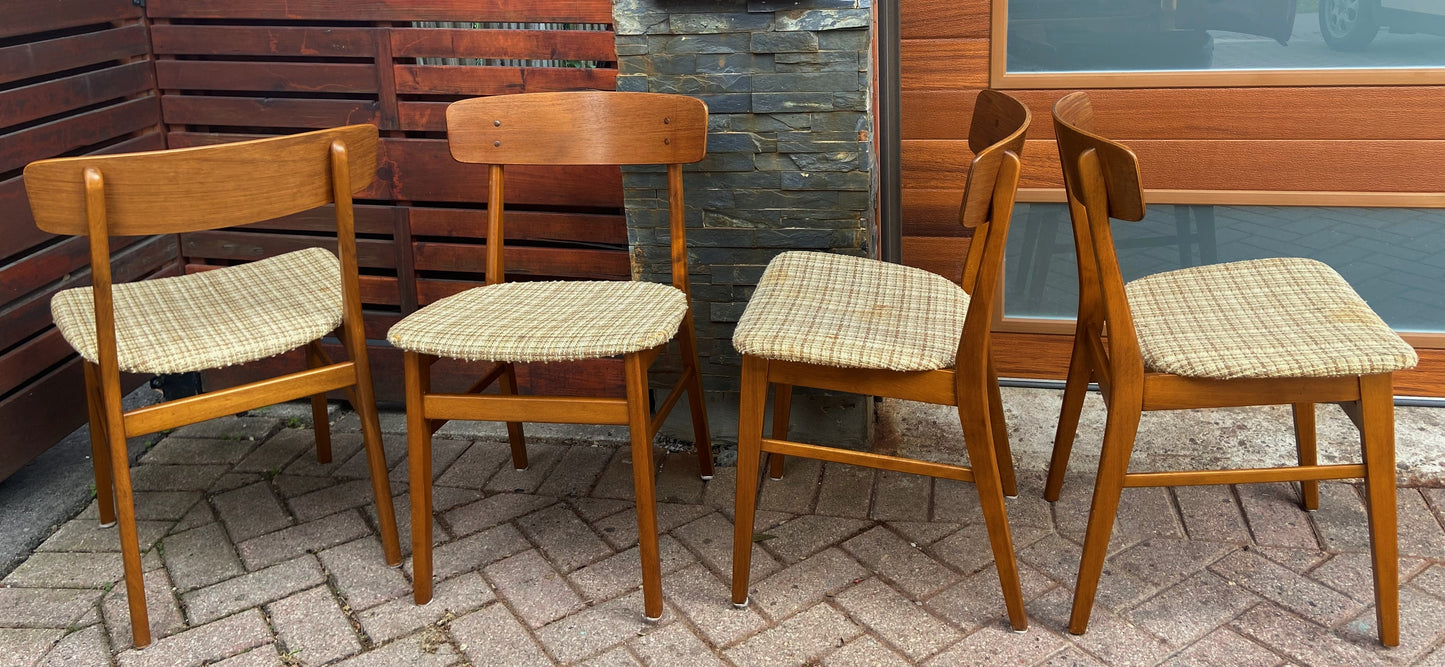 4 Danish Mid Century Modern Teak Chairs by Farstrup, will be REUPHOLSTERED