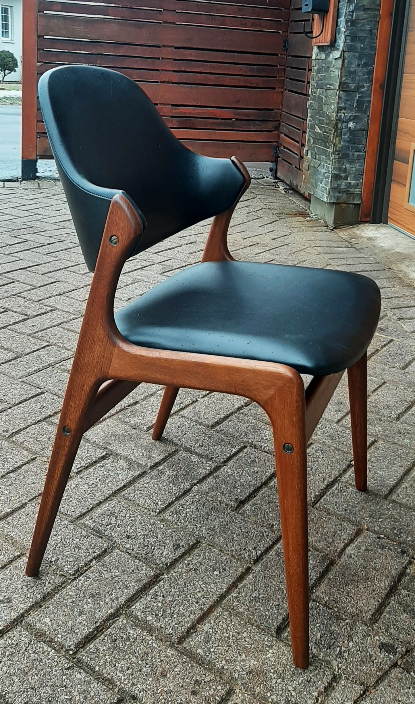 REFINISHED Danish Mid-Century Modern Teak Chair by Ejvind A. Johansson for Gern Mobelfabrik