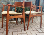 2 REFINISHED Danish Mid Century Modern Teak Arm Chairs by Erik Buch 2