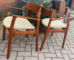 2 REFINISHED Danish Mid Century Modern Teak Arm Chairs by Erik Buch 8