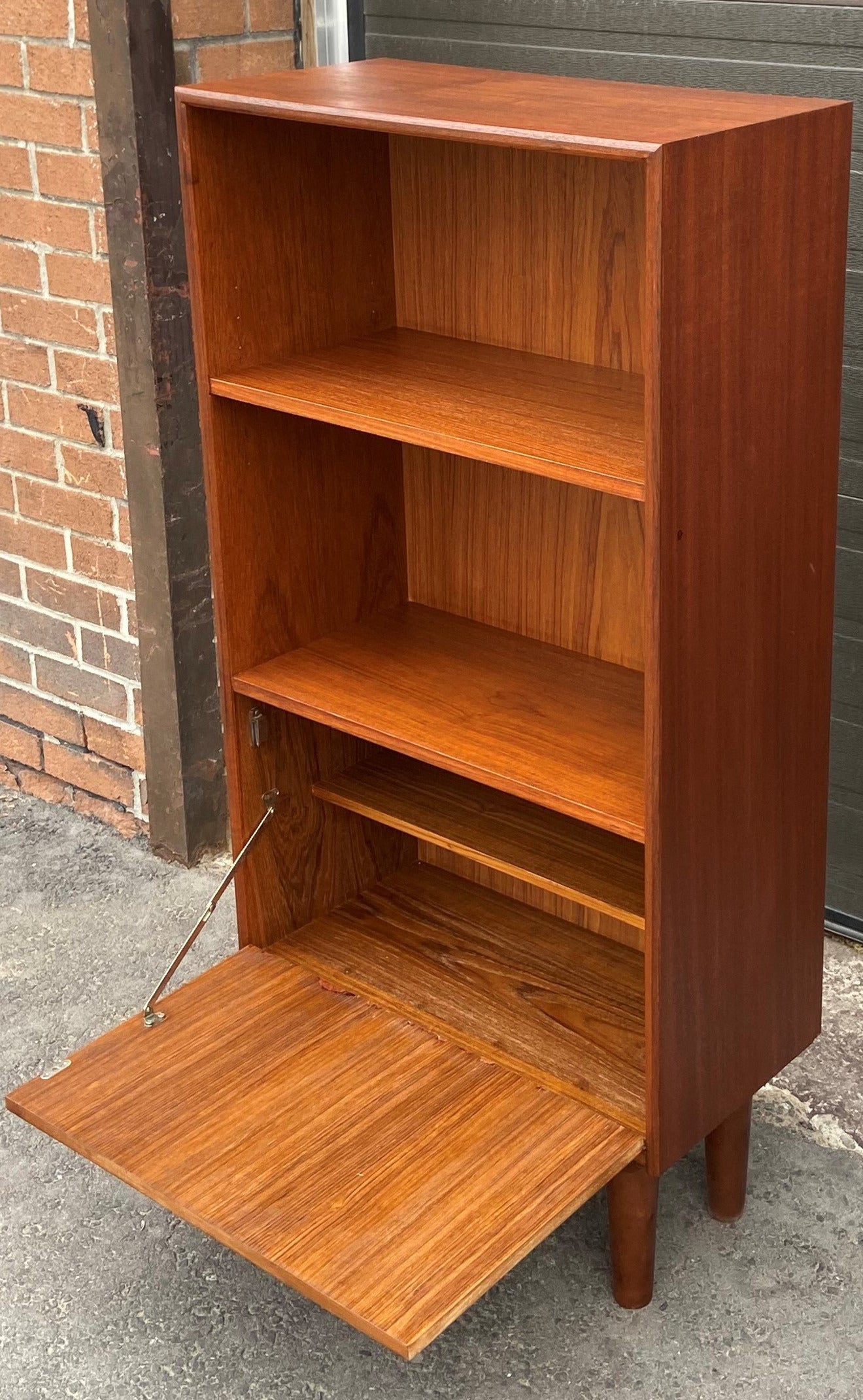 REFINISHED Danish MCM Bar Cabinet, compact