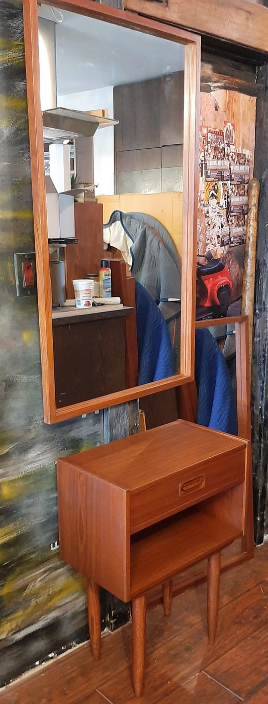 REFINISHED Danish MCM Teak Cabinet & Mirror, PERFECT - Mid Century Modern Toronto