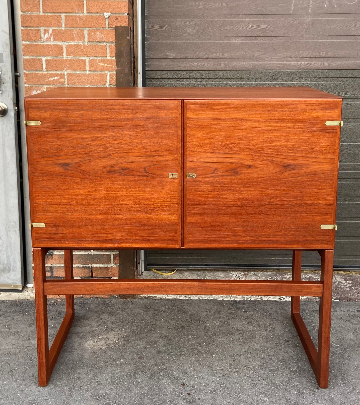 REFINISHED Danish MCM Teak Cabinet by Peter Hvidt and Orla Molgaard-Nielsen, Perfect