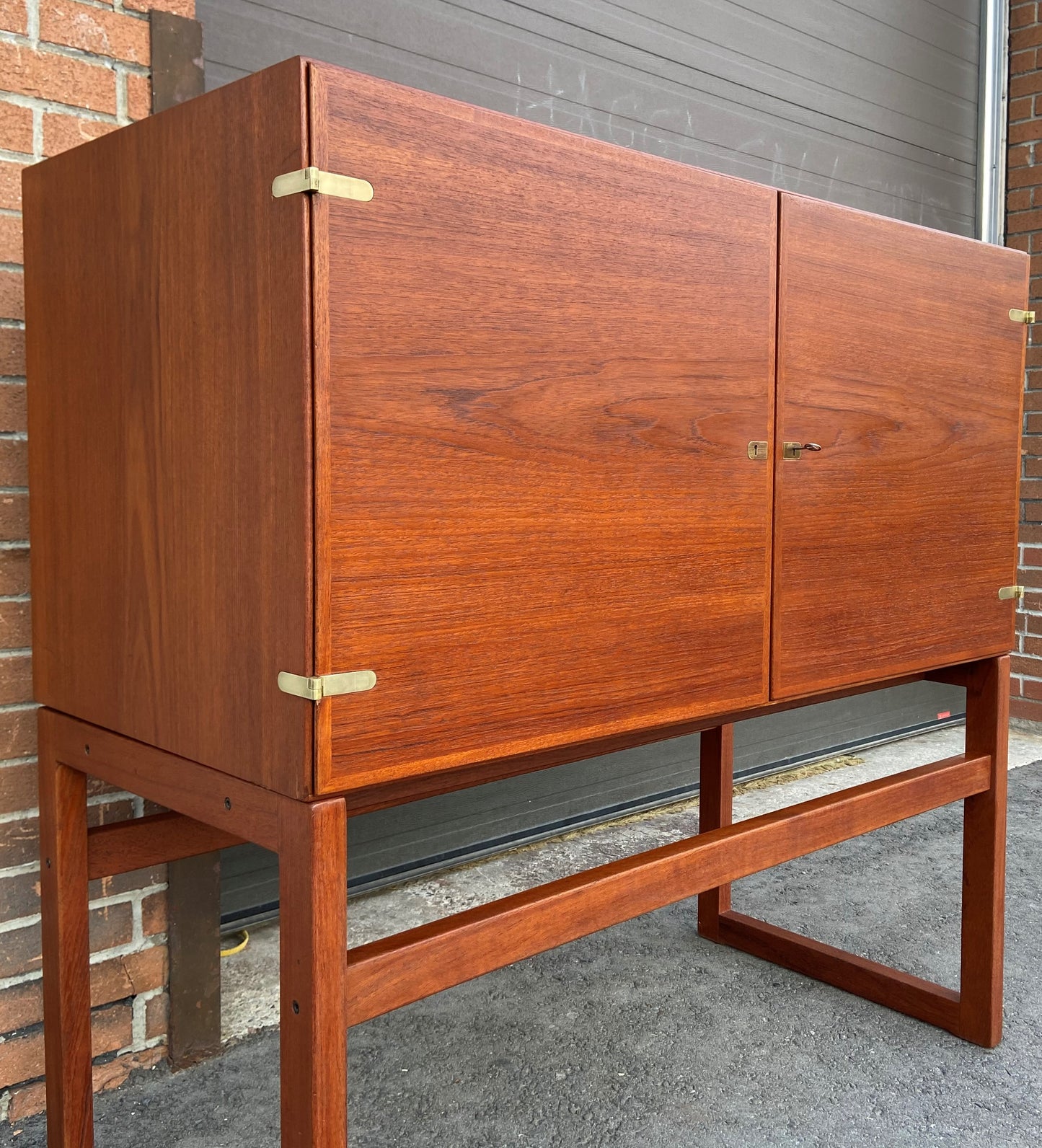 REFINISHED Danish MCM Teak Cabinet by Peter Hvidt and Orla Molgaard-Nielsen, Perfect