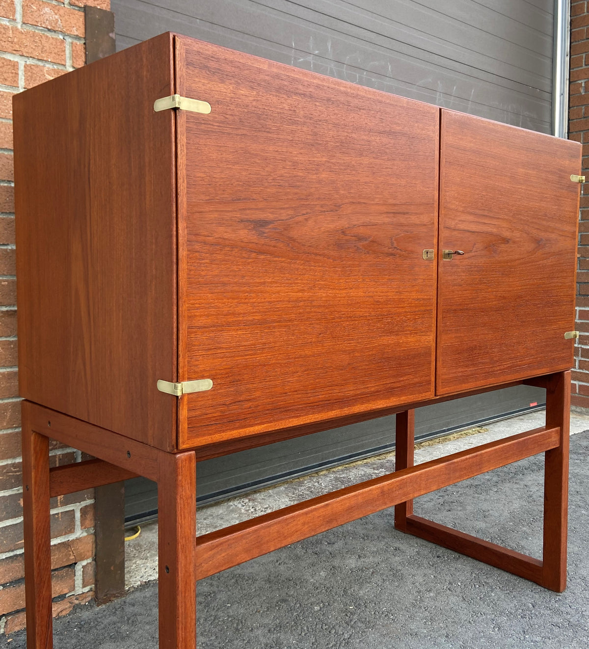 REFINISHED Danish MCM Teak Cabinet by Peter Hvidt and Orla Molgaard-Nielsen, Perfect