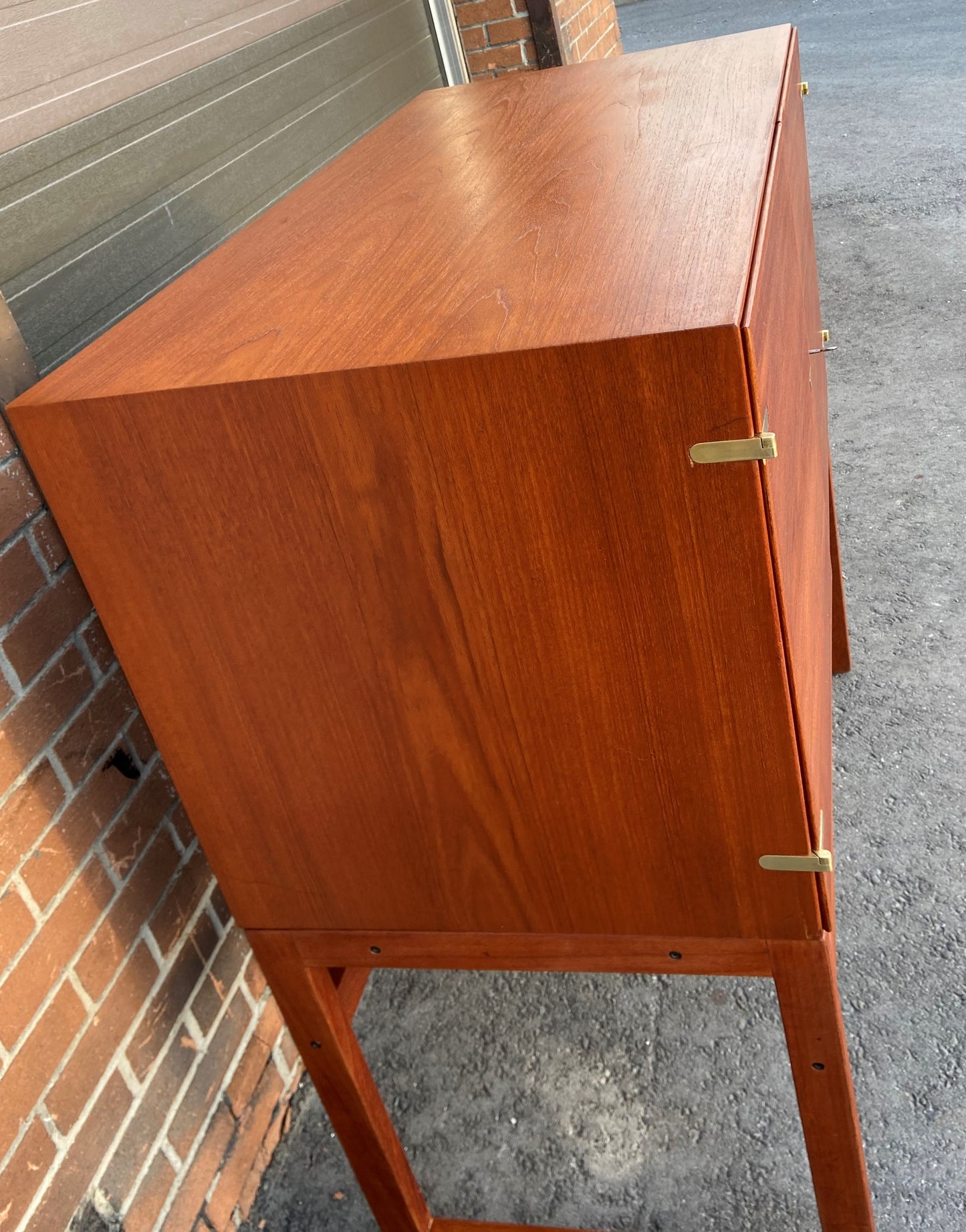 REFINISHED Danish MCM Teak Cabinet by Peter Hvidt and Orla Molgaard-Nielsen, Perfect