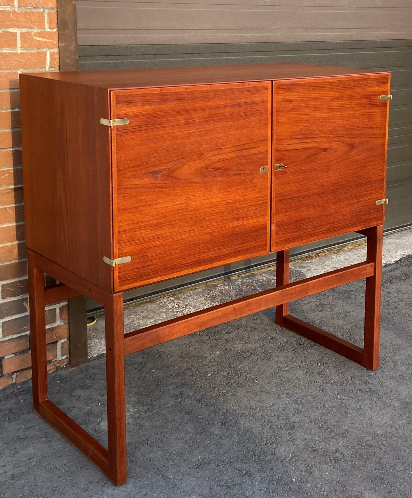 REFINISHED Danish MCM Teak Cabinet by Peter Hvidt and Orla Molgaard-Nielsen, Perfect