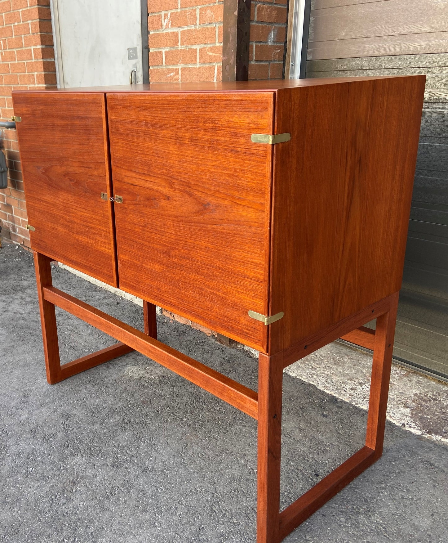 REFINISHED Danish MCM Teak Cabinet by Peter Hvidt and Orla Molgaard-Nielsen, Perfect