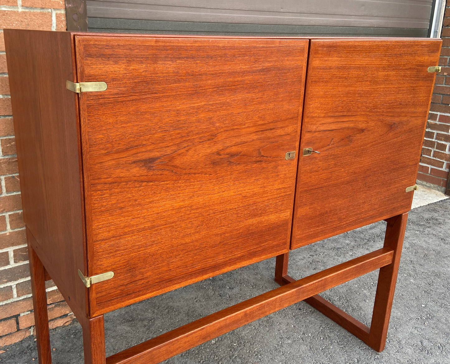 REFINISHED Danish MCM Teak Cabinet by Peter Hvidt and Orla Molgaard-Nielsen, Perfect