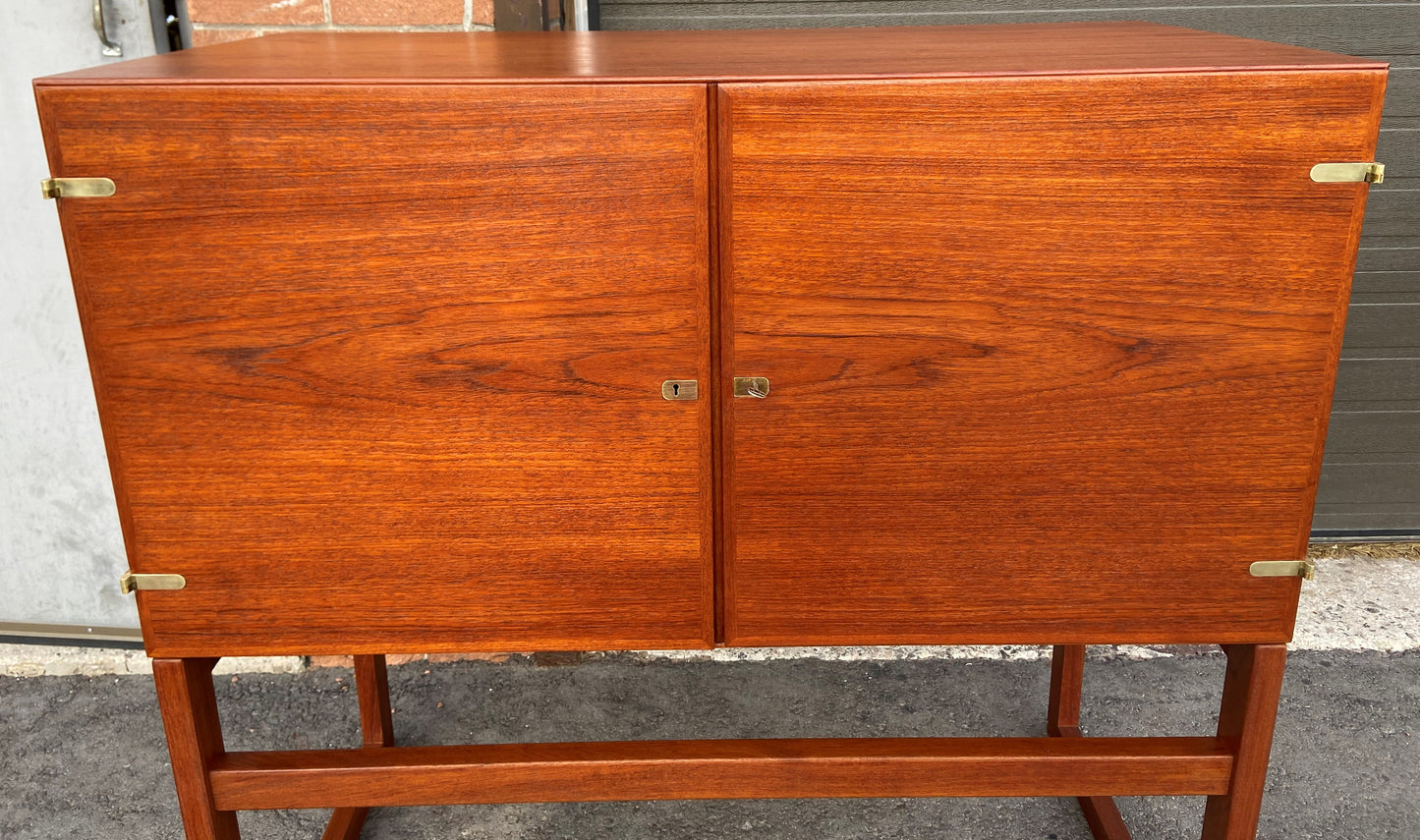 REFINISHED Danish MCM Teak Cabinet by Peter Hvidt and Orla Molgaard-Nielsen, Perfect