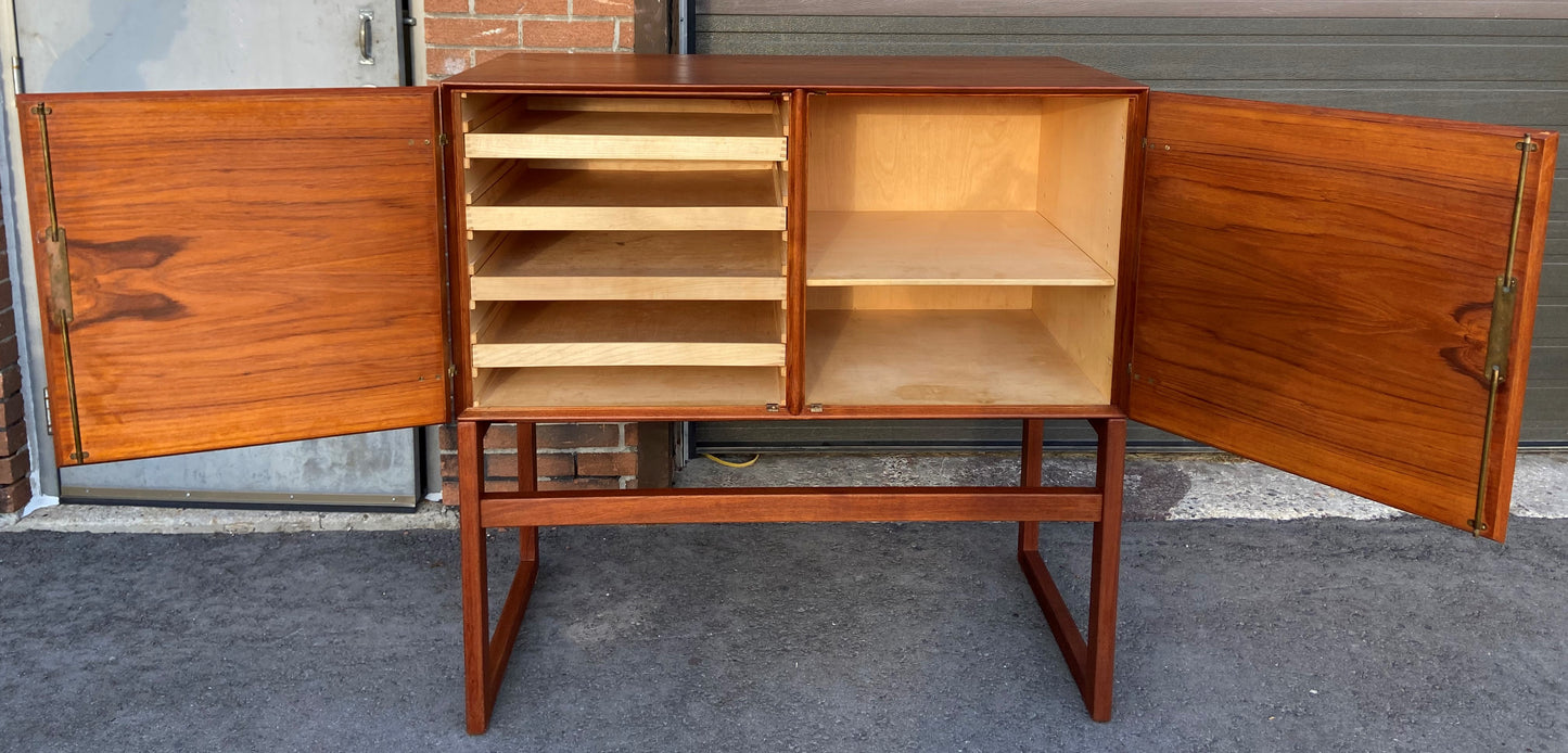 REFINISHED Danish MCM Teak Cabinet by Peter Hvidt and Orla Molgaard-Nielsen, Perfect