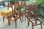 6 Danish MCM Teak Chairs ready for new upholstery 1