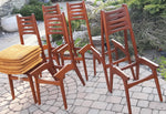 6 Danish MCM Teak Chairs ready for new upholstery 5