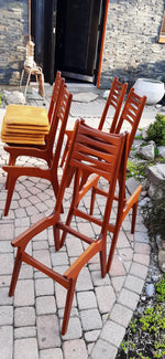 6 Danish MCM Teak Chairs ready for new upholstery 6