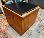 REFINISHED MCM Rolling Teak Coffee Table w Hydraulic Pop-Up Bar by Kai Kristiansen 10