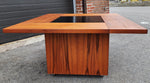 REFINISHED MCM Rolling Teak Coffee Table w Hydraulic Pop-Up Bar by Kai Kristiansen 5