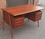 REFINISHED Danish MCM Teak Desk with Bookcase Back by G. Tibergaard 8