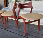 4 REFINISHED Danish Mid Century Modern teak chairs 11