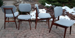 4 REFINISHED REUPHOLSTERED Danish MCM Teak Dining Chairs, A. Olsen style,  like new 3