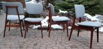 4 REFINISHED REUPHOLSTERED Danish MCM Teak Dining Chairs, A. Olsen style,  like new 4