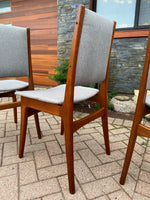 4 REFINISHED Danish Mid Century Modern Teak Chairs 11
