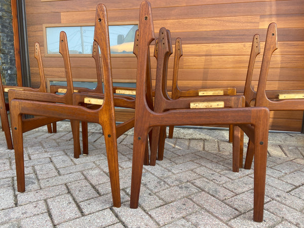 8 REFINISHED Danish Mid Century Modern Teak Chairs by E.Buch will be REUPHOLSTERED