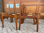 Wool Mohair Fabric Turquoise for 8 REFINISHED Danish MCM Teak Chairs by E.Buch 4