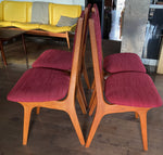 4 RESTORED Danish Mid Century Modern Teak Chairs by Niels Moller 4