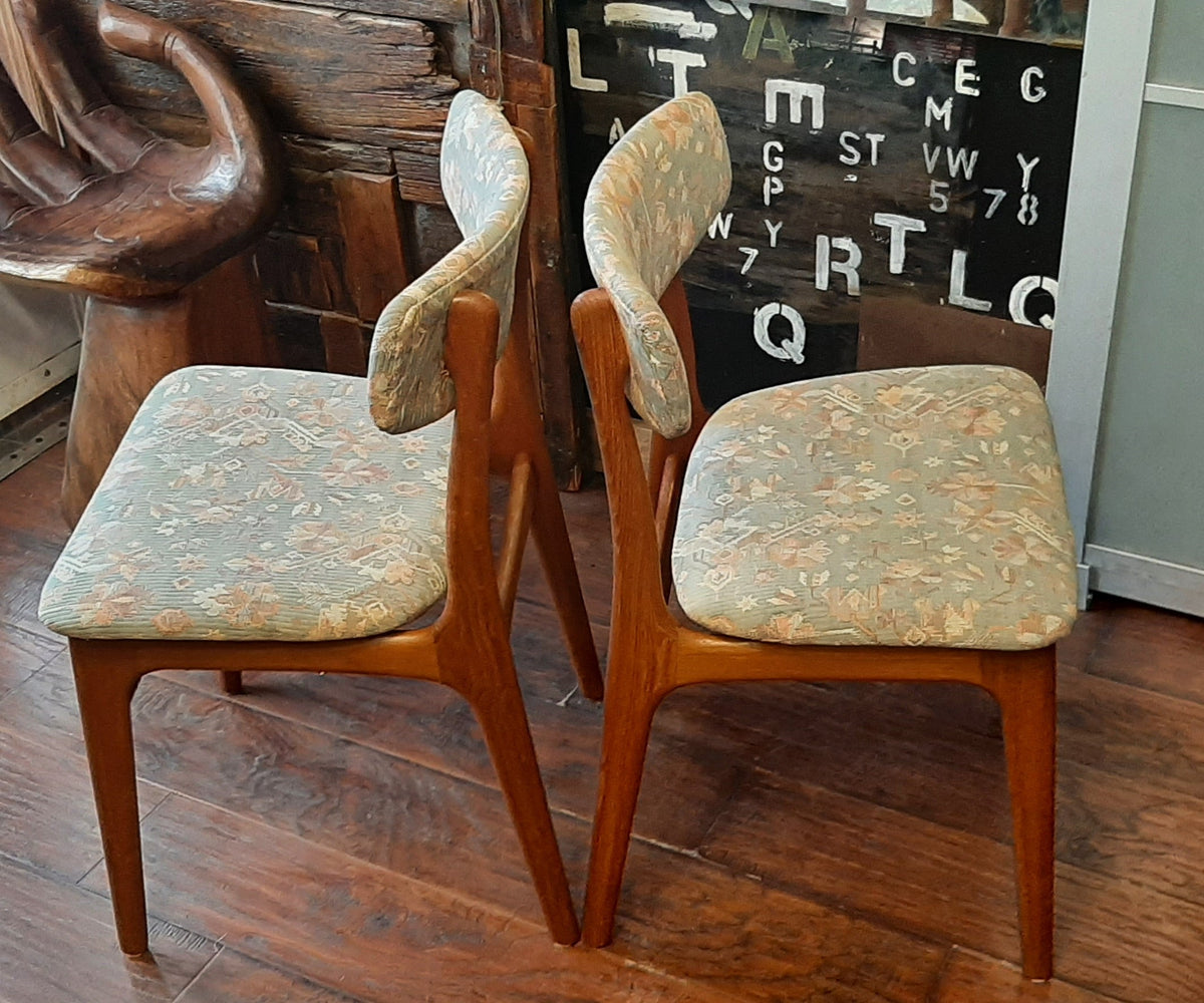 4 RESTORED Danish Mid Century Modern Teak Chairs by Schønning & Elgaard