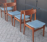 4 Danish MCM Teak Chairs by Erik Buch REFINISHED 5