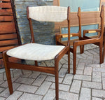 8 REFINISHED Danish Mid Century Modern Teak Chairs by E.Buch will be REUPHOLSTERED 11
