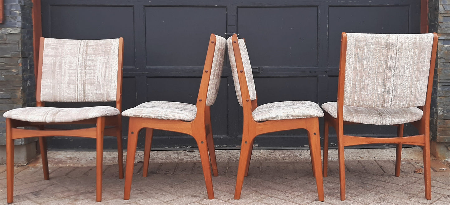 4 Danish MCM Teak Chairs by Johannes Andersen RESTORED