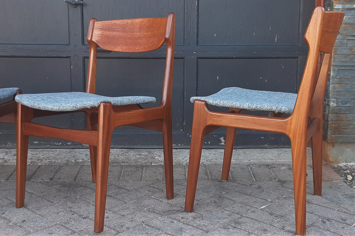 4 Danish MCM Teak Chairs by Erik Buch REFINISHED