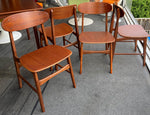 4 REFINISHED Danish Mid Century Modern Teak Chairs by Borge Mogensen 8