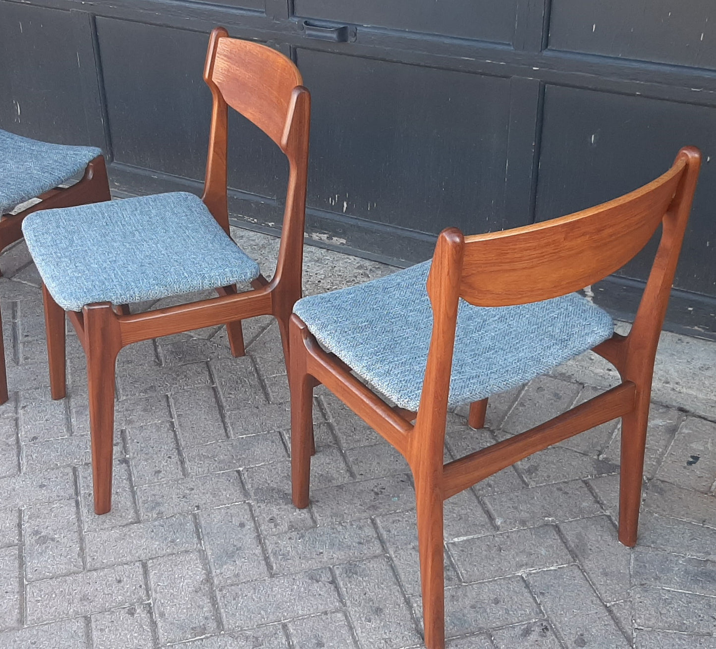4 Danish MCM Teak Chairs by Erik Buch REFINISHED
