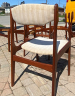 8 REFINISHED Danish Mid Century Modern Teak Chairs by E.Buch will be REUPHOLSTERED 8