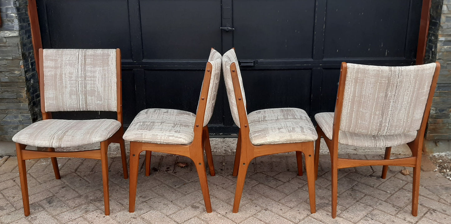 4 Danish MCM Teak Chairs by Johannes Andersen RESTORED