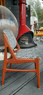 4 RESTORED REUPHOLSTERED in Maharam fabric Danish MCM Teak Chairs by Arne Vodder 7