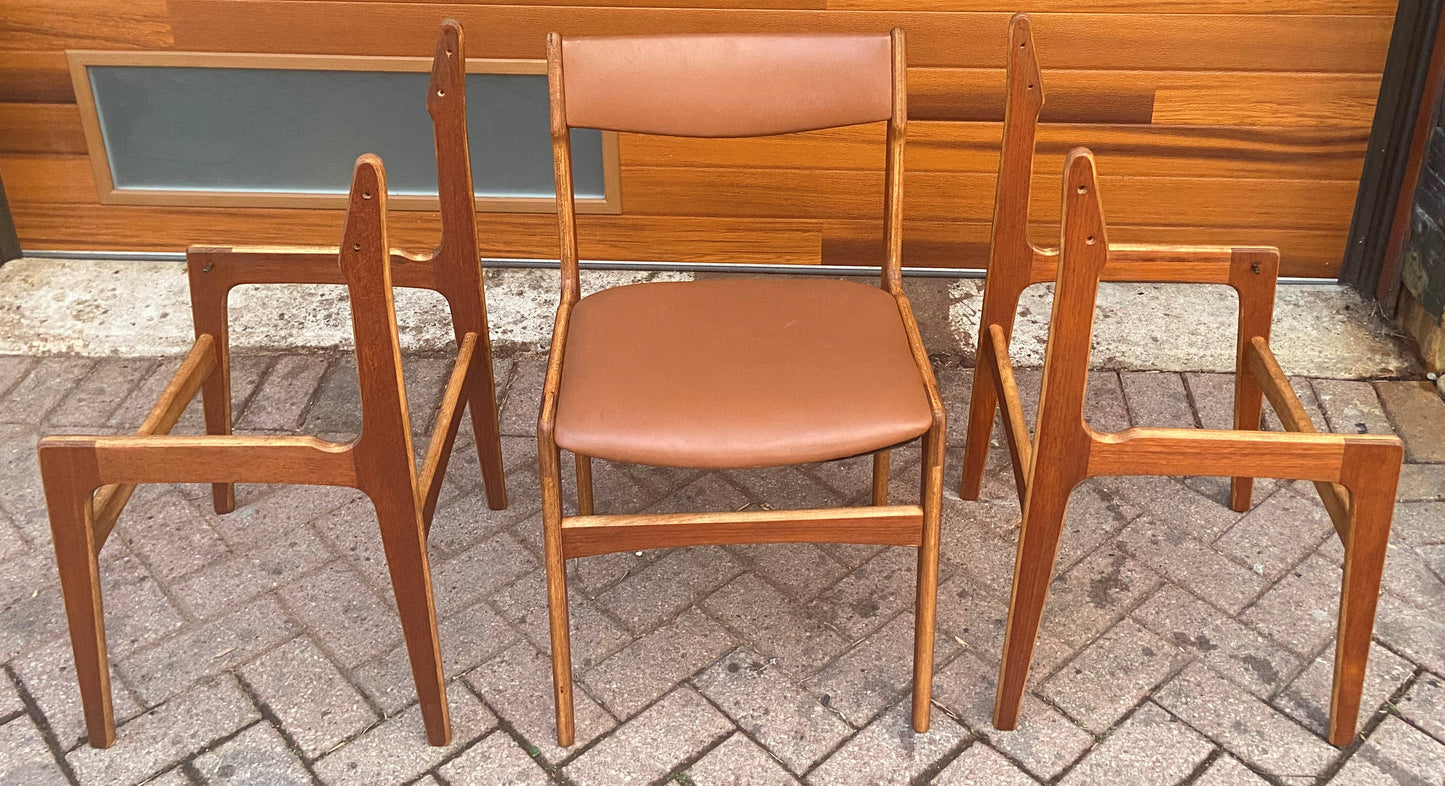 6 REFINISHED Mid Century Modern Teak Chairs by Erik Buch