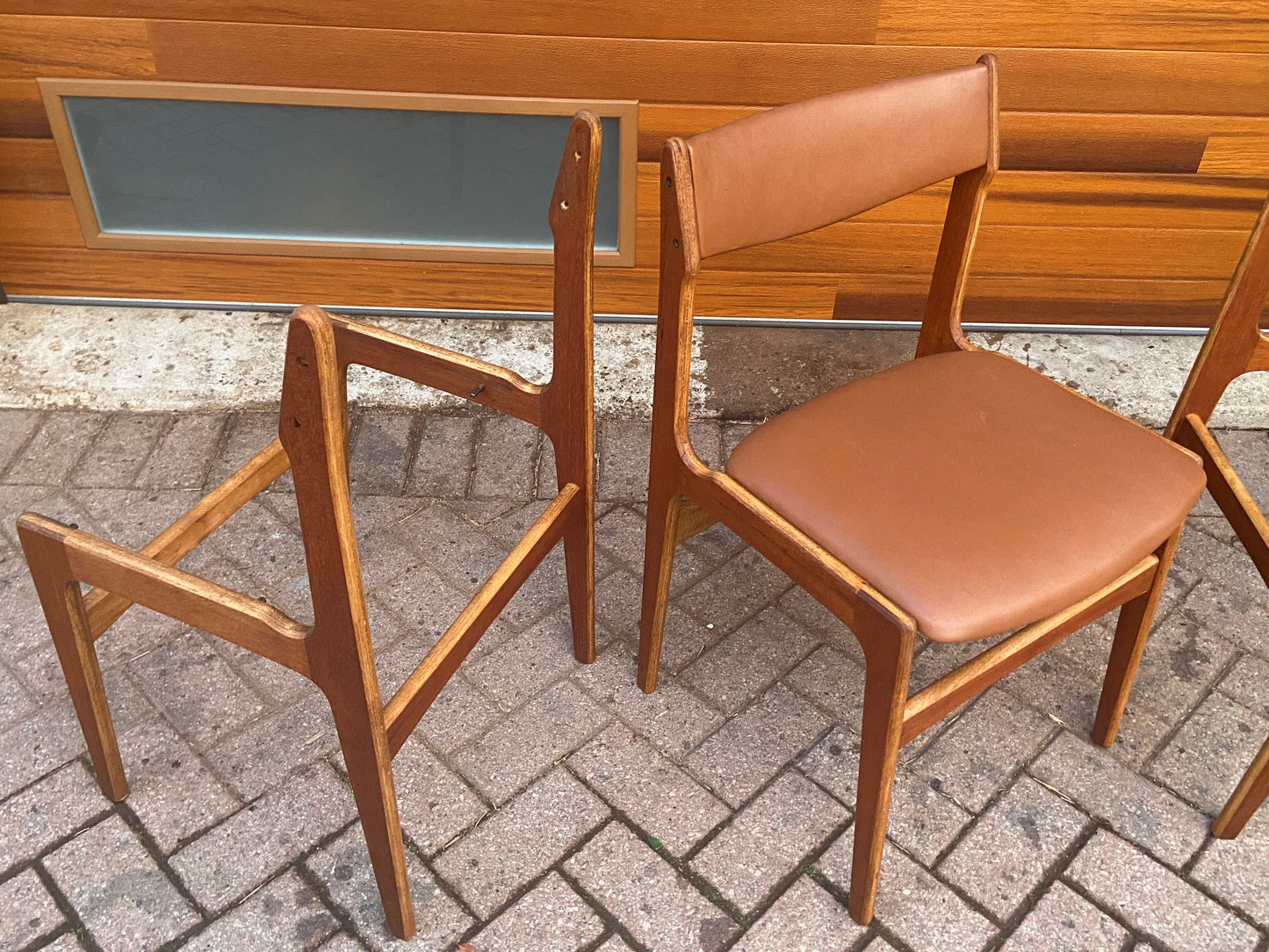 6 REFINISHED Mid Century Modern Teak Chairs by Erik Buch