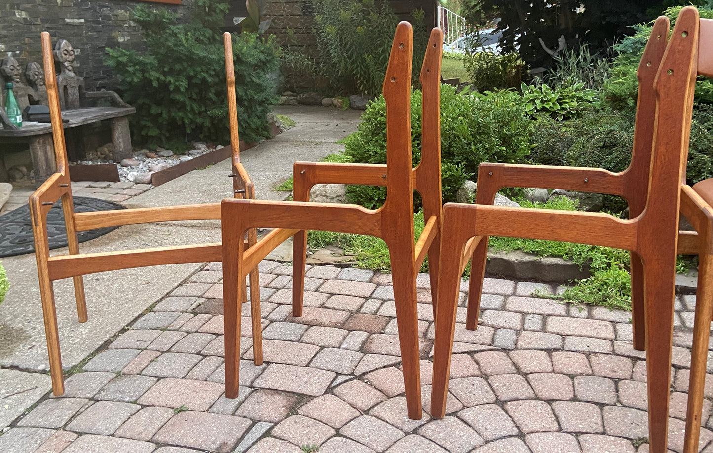 6 REFINISHED Mid Century Modern Teak Chairs by Erik Buch