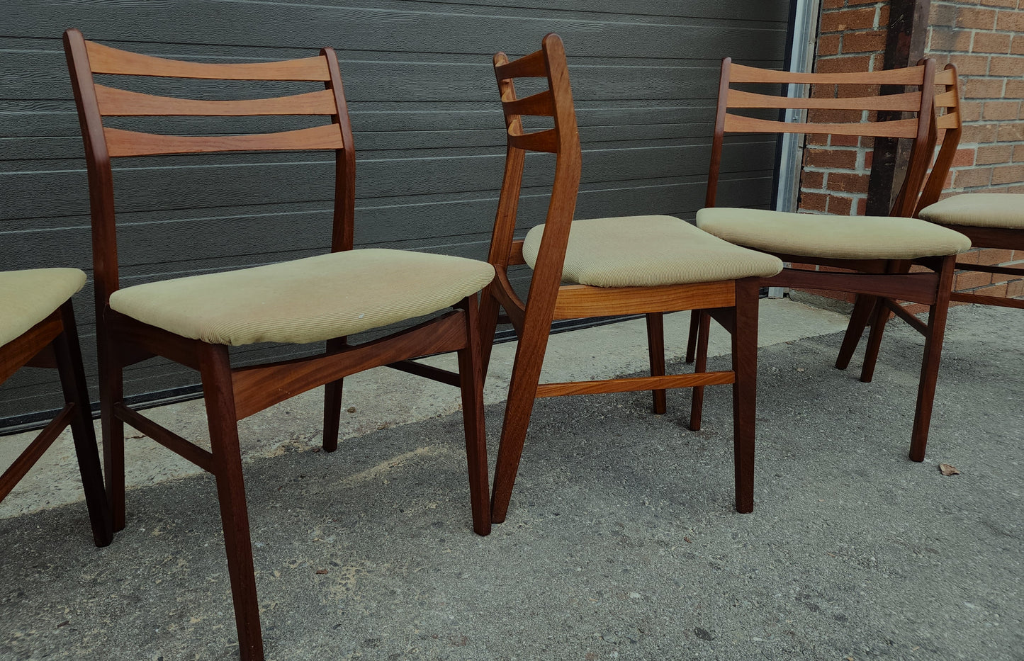 6 RESTORED Danish Mid Century Modern Teak Chairs will be REUPHOLSTERED