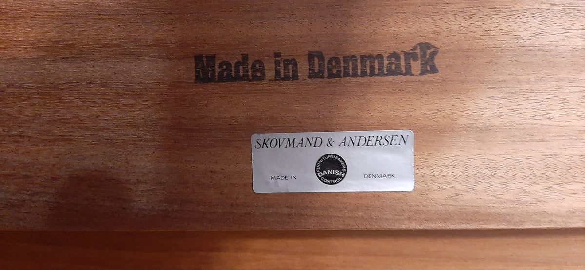 RESTORED Mid Century Modern Teak Table Selfstoring by Skovmand & Andersen, 58-78