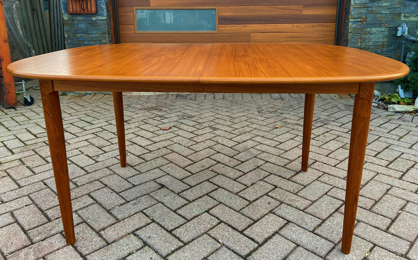 RESTORED Mid Century Modern Teak Table Selfstoring by Skovmand & Andersen, 58-78", MINT