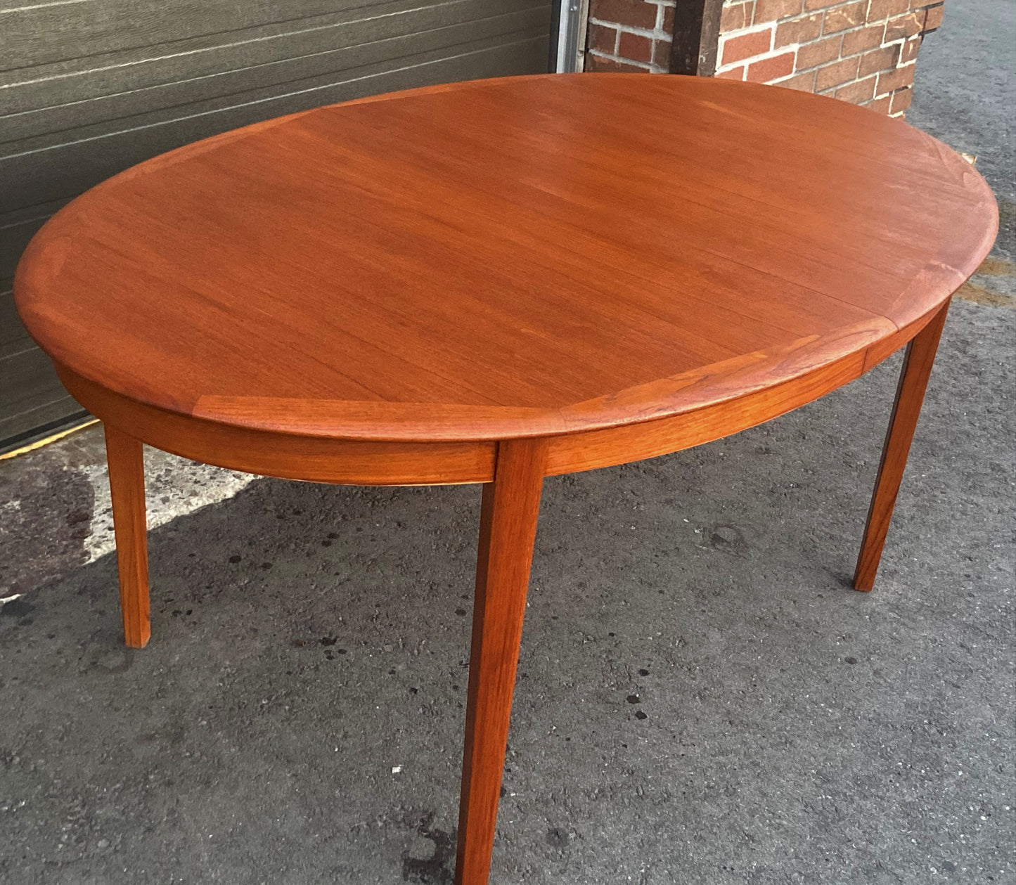 REFINISHED Danish MCM Teak Dining Table w 2 Leaves by A.H.Olsen, PERFECT, 64" - 103"